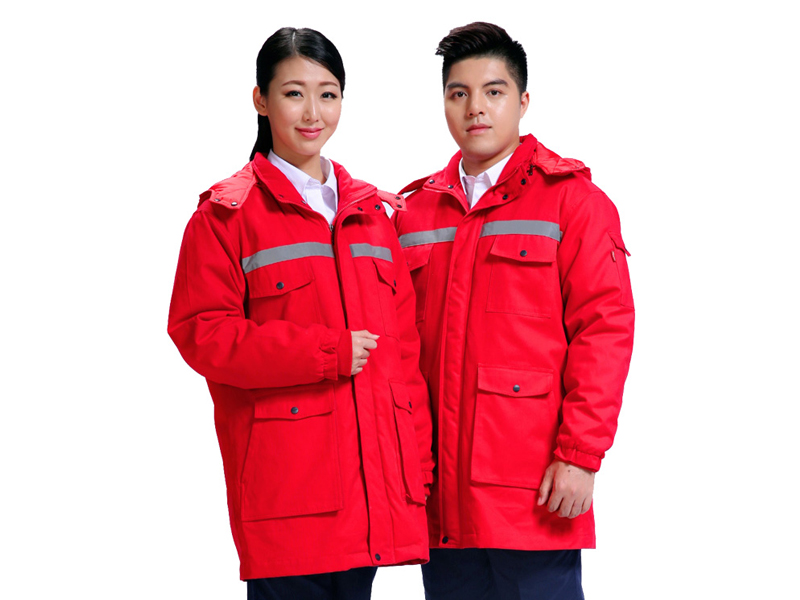 http://www.haotv001.com 紅色工作服沖鋒衣展示