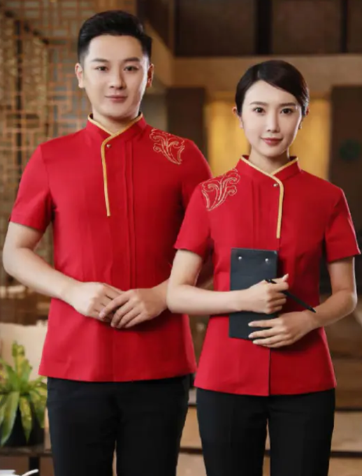 工作服，酒店工作服，紅色酒店工作服，工作服制服